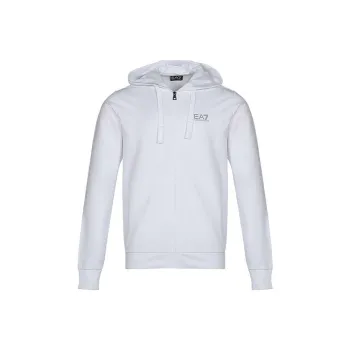 EMPORIO ARMANI Logo Printed Zipped Hooded Jacket