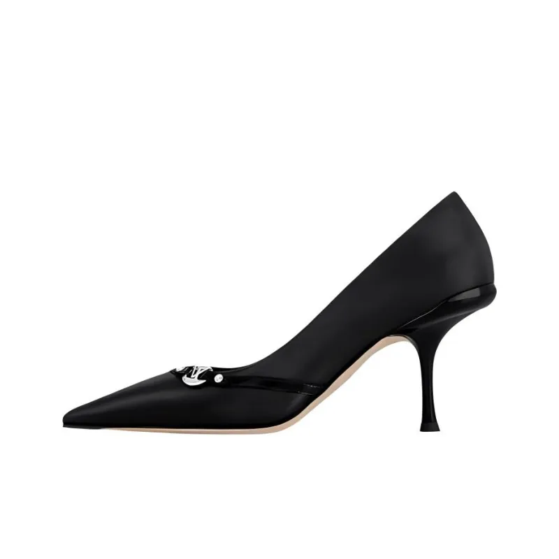 LOUIS VUITTON 6AM Slim Heel High Heels 7.5cm Women's Black-0