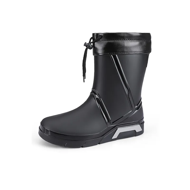 LONGYING Waterproof Rain Boots Men's-0