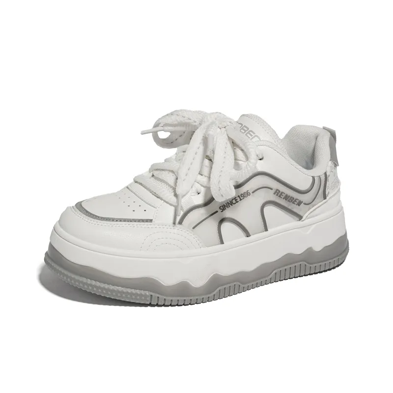RENBEN Coverage Lightweight Height Increasing Low Top Skateboard Shoes Women's-11