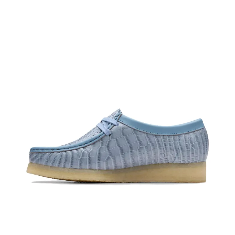 Clarks Wallabee Casual Single Shoes Women's Blue-0