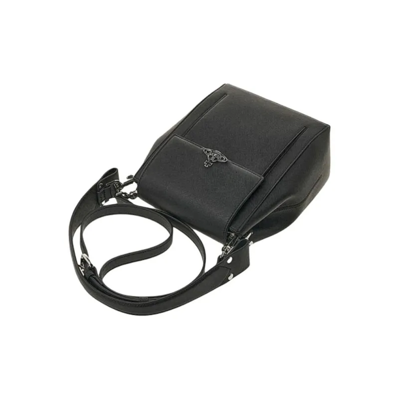 Vivienne Westwood Leather One Shoulder Handbag Women's Black-4