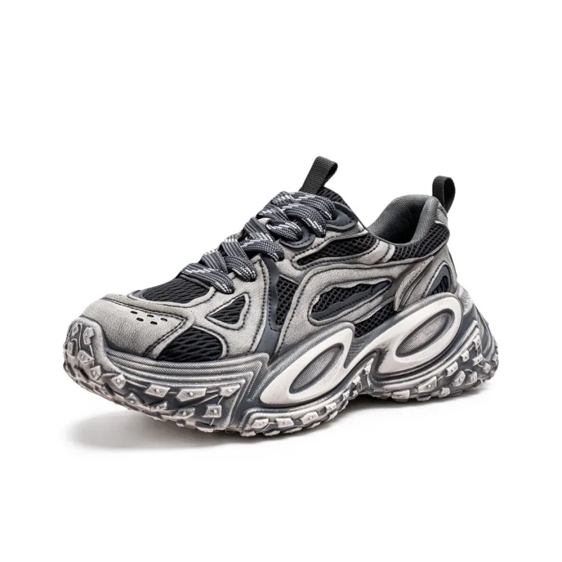 JANECO Slip Resistant, Abrasion Resistant, Breathable Low Top Chunky Sneakers Men's-8