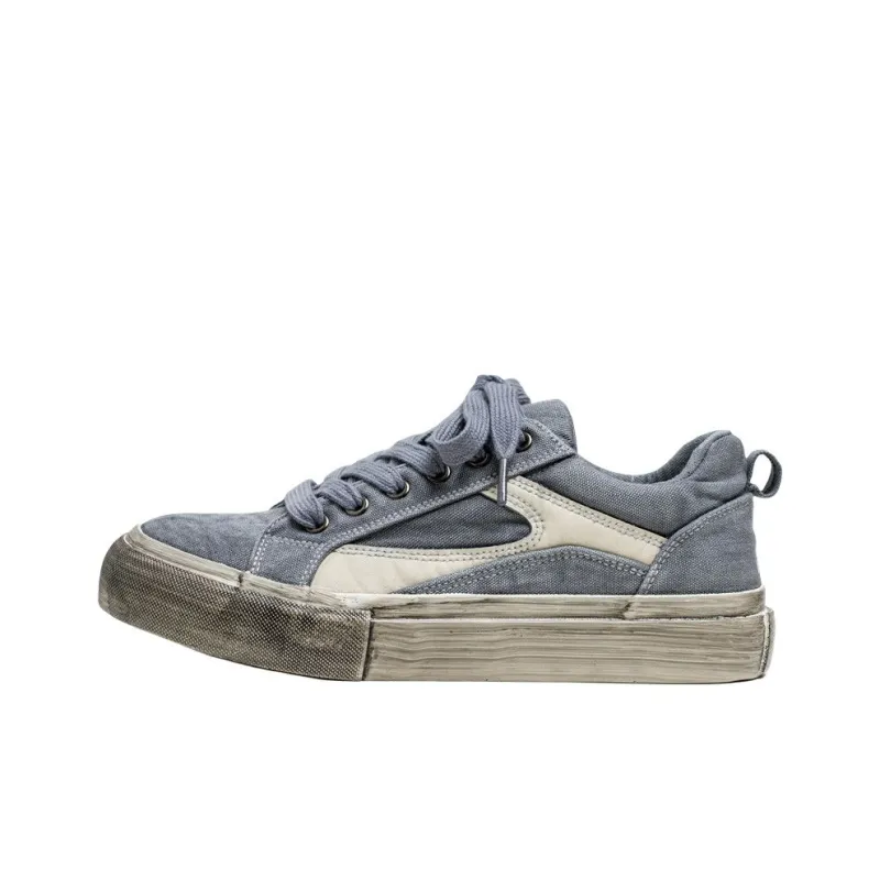 AMICNIEGD Abrasion Resistant Breathable Low Top Canvas Shoes Men's-6