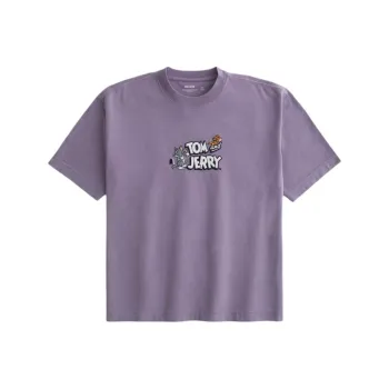 Hollister T Shirts Men Purple