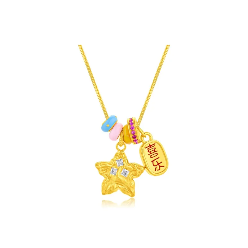 Lao Feng Xiang S925 Silver Necklaces Women's-7