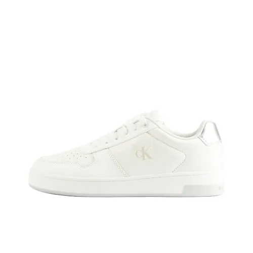 CKJ CALVIN KLEIN JEANS Low Top Skateboard Shoes Women's White