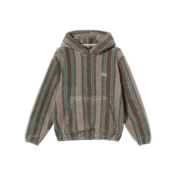 Stussy Stripe Sherpa Hoodie 'nin'