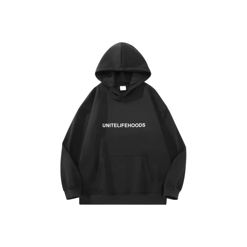 Unite Life HOODS Sweatshirt Unisex Black-0