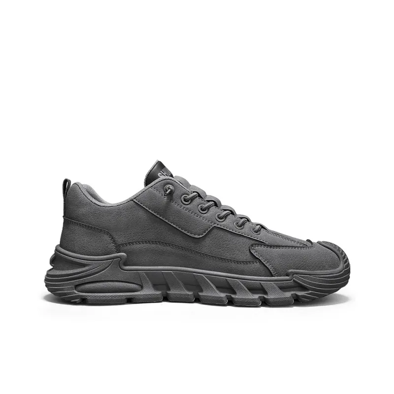Binary Non slip Lightweight Low Top Casual Shoes Men's Gray-1