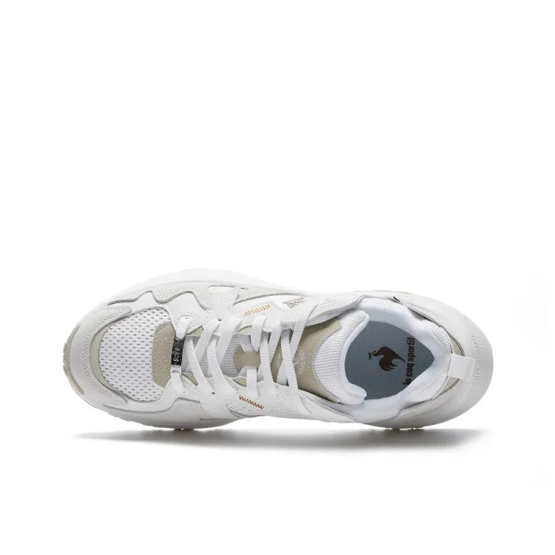 Le Coq Sportif LCS R990 Breathable Low Top Chunky Sneakers Unisex White Khaki-2