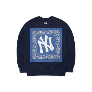 MLB Cashew Flower Sweatshirts Unisex Dark Marine Blue