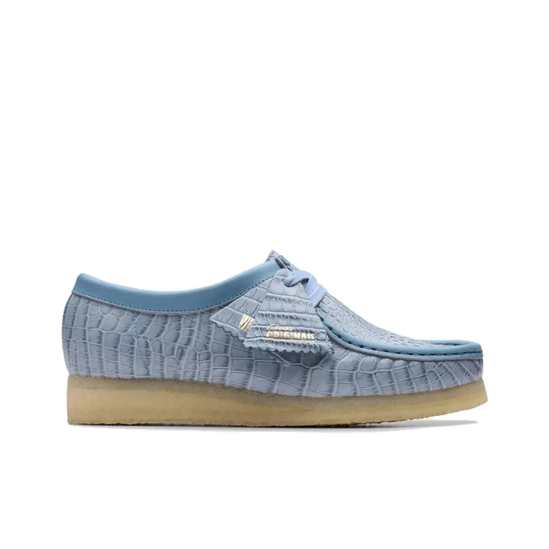 Clarks Wallabee Casual Single Shoes Women's Blue-1