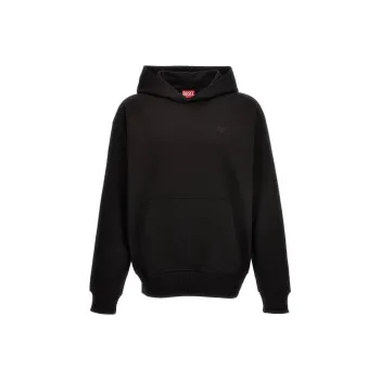 DIESEL S Macs Hood Megoval D Logo Embroidered Hoodie