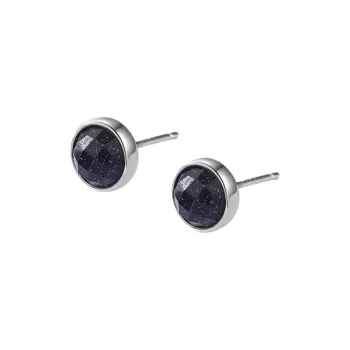 DAIRUO 999 Fine Silver Stud Earrings Men's