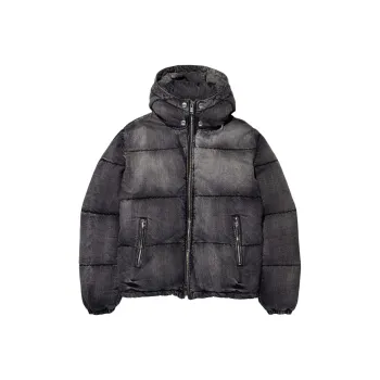 PURPLE BRAND Denim Puffer Jacket