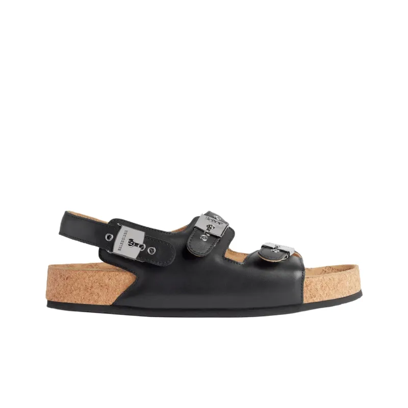 Scholl x Balenciaga FW25 One Strap Sandals Men's Black-1