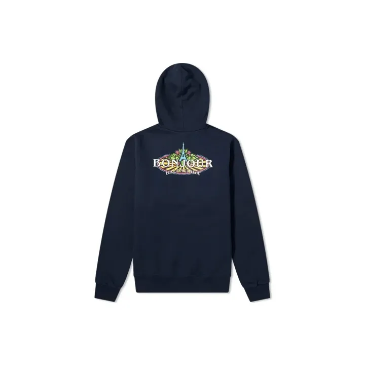Balenciaga Bonjour Logo Popover Hoodie-0