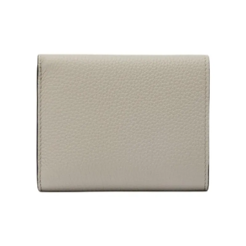 LOEWE Cow Leather Wallet Women's Shell Gray With Eucalyptus Wood Color-1