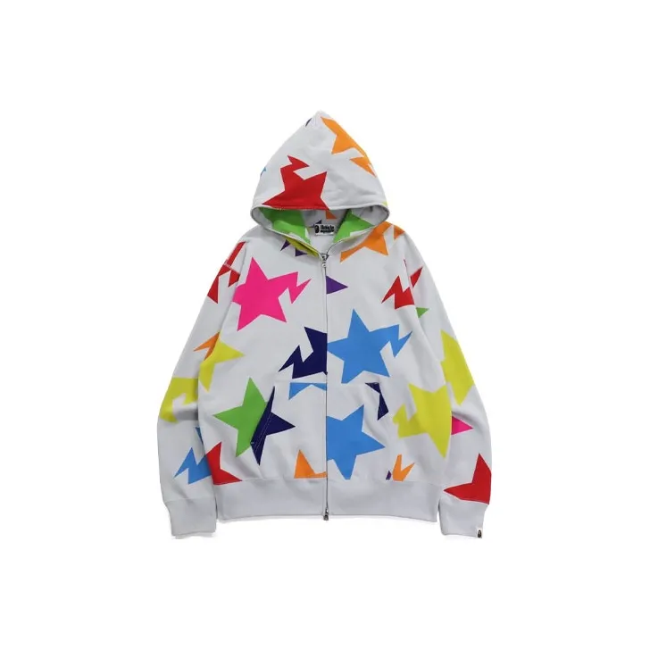 Bape Sta Pattern Relaxed Fit Full Zip Hoodie-1