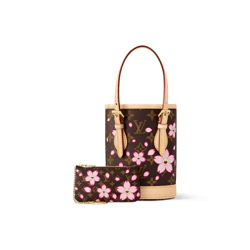 LOUIS VUITTON X Takashi Murakami Nano Bucket Sakura Brown