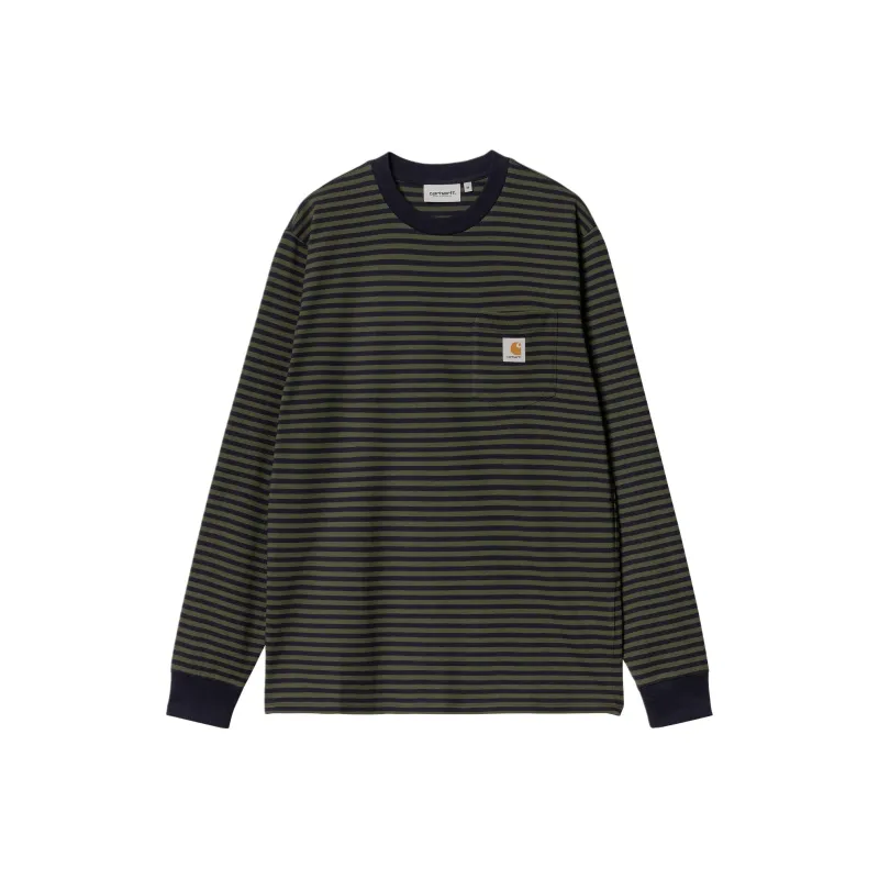 Carhartt WIP L/S Verner Pocket T-Shirt T-Shirt Unisex Dark Marine Blue-0
