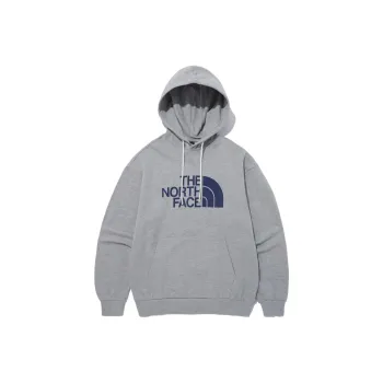 THE NORTH FACE Cotton Logo Relaxed Hoodie Melange Grey Unisex Korea Version