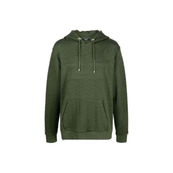 BALMAIN Monogram Textured Hoodie