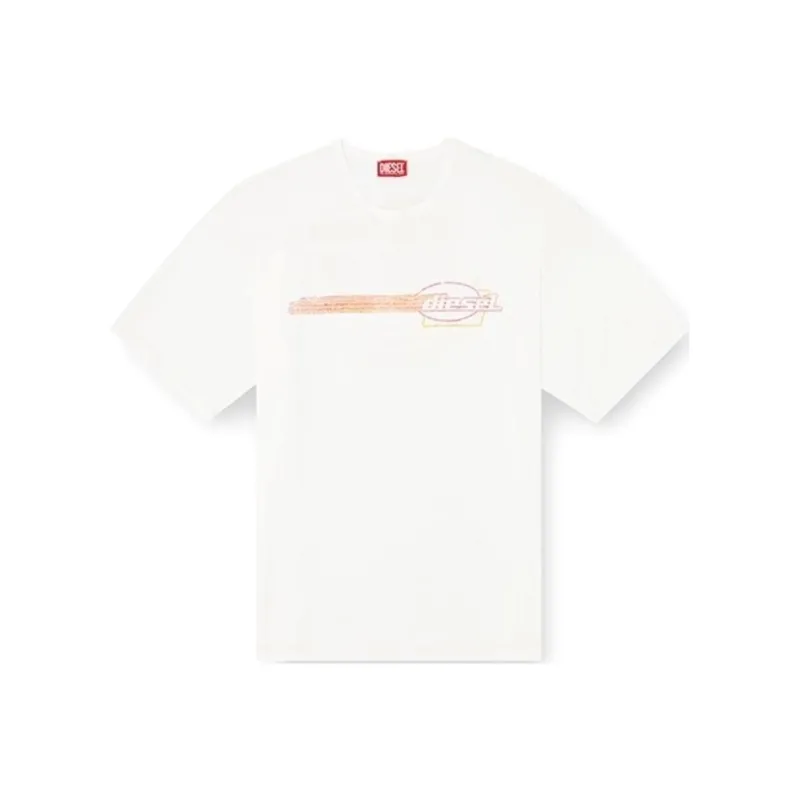 DIESEL Flocked logo T shirt-0