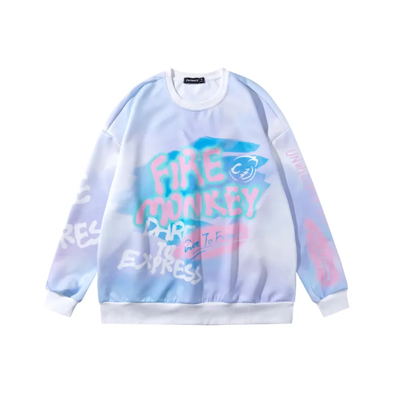 FireMonkey Crew Neck Loose Fit Regular Sweatshirt Unisex-0