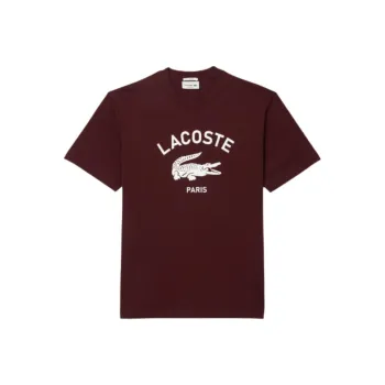 LACOSTE T Shirts Men Bordeaux
