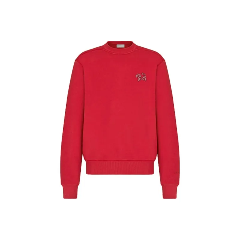 DIOR Quarterly New Products Sweatshirts Men Red-0