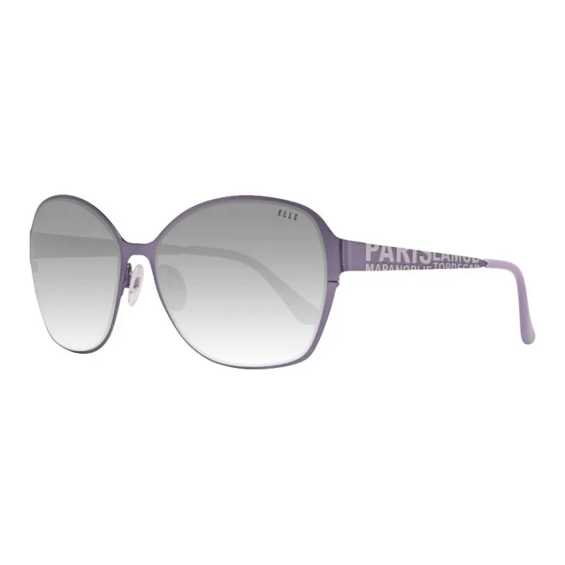 ELLE Irregular Shape Sunglasses Women's Purple-0