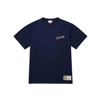 Mitchell & Ness x MLB SAN DIEGO PADRES Intage Logo Double Hit Pocket T Shirt Men's Marine Blue
