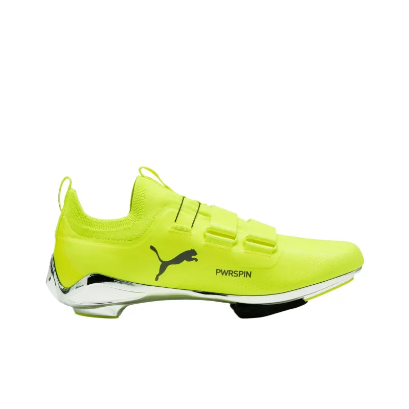 PUMA PWRSPIN Breathable Low Top Cycling Shoes Unisex Yellow-1