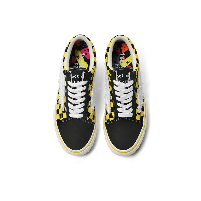 VFTS Canvas Shoes Unisex Black White-8