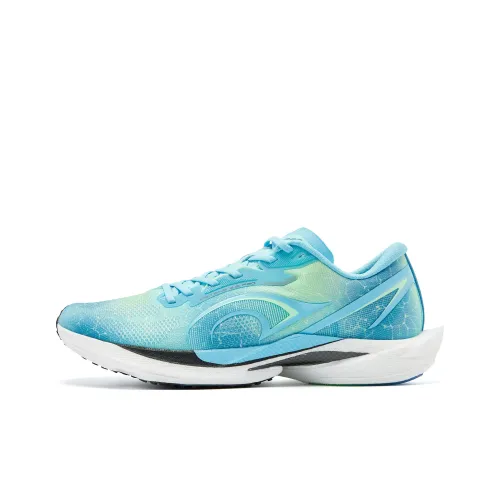 QIAODAN Feiteng 2 PRO Running Shoes Men Low Top Starry Li Blue Bay Blue