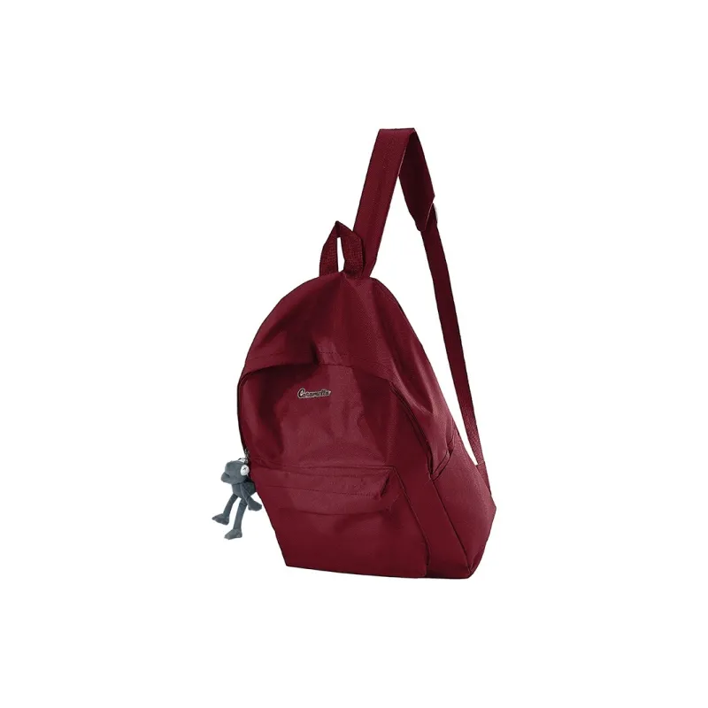 Caramella Nylon Backpack Unisex Black/White/Burgundy-25
