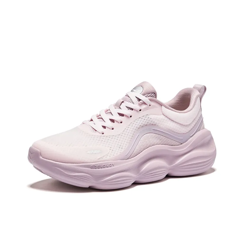Erke Cushioning Rebound Low Top Training City Commute Running Shoes Women's Light Pink Lotus-2