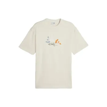 PUMA Downtown T Shirts Unisex Snow White