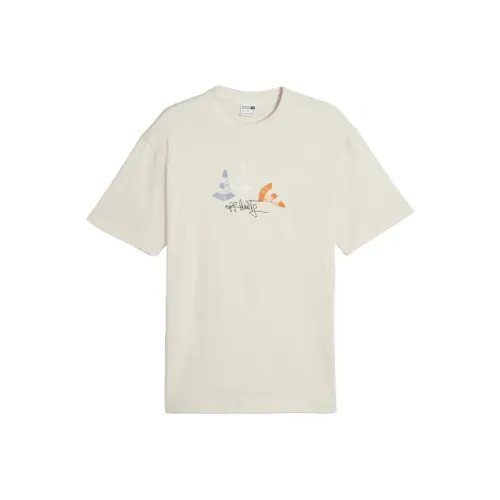 PUMA Downtown T Shirts Unisex Snow White