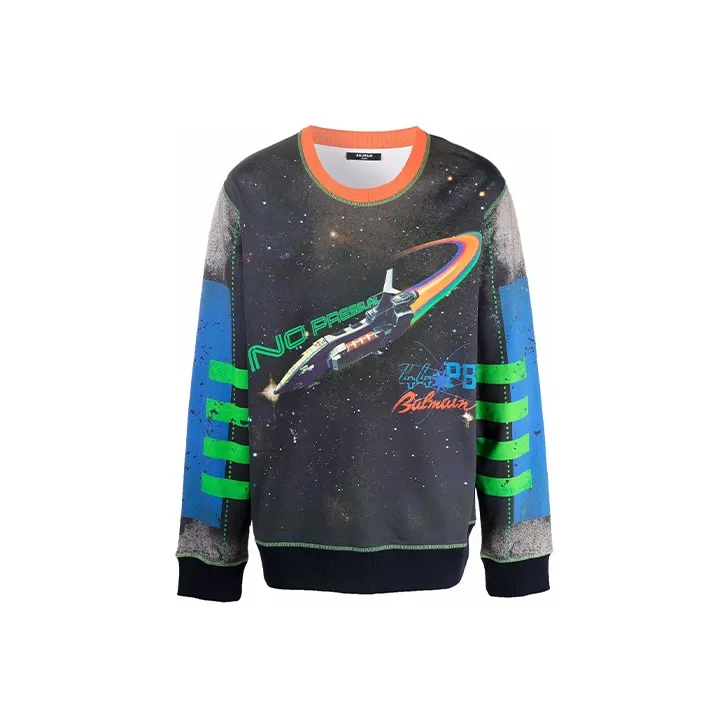 BALMAIN Sweatshirts Men Blue-0