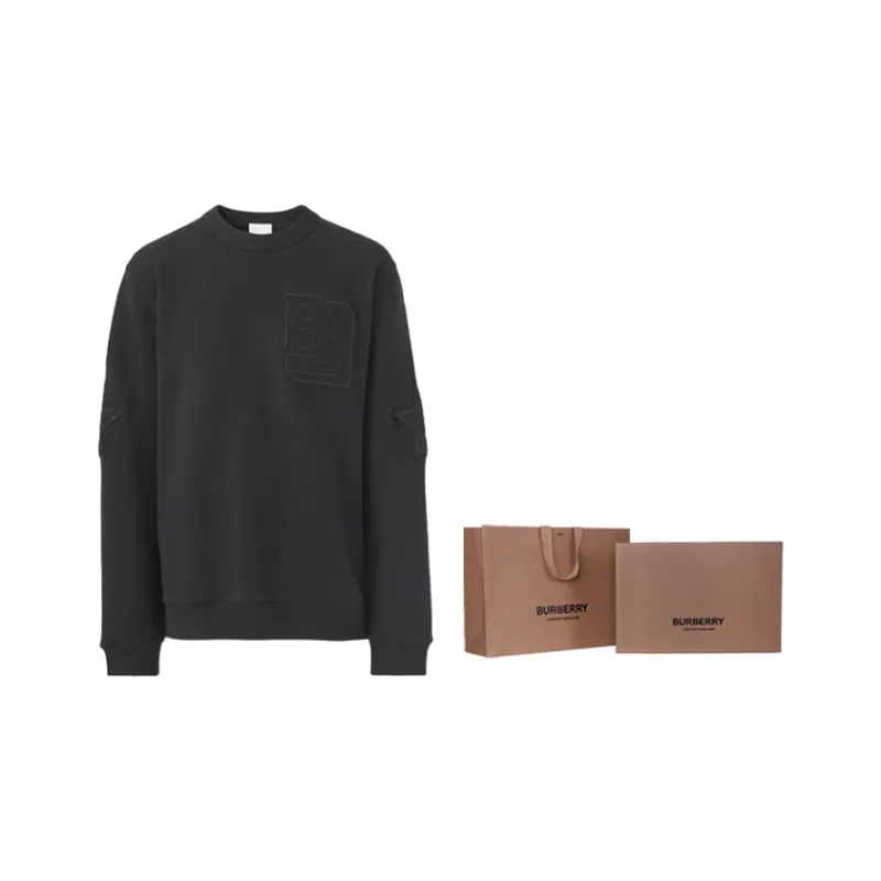 Burberry Letter And Star Graphic Cotton Sweatshirt-7