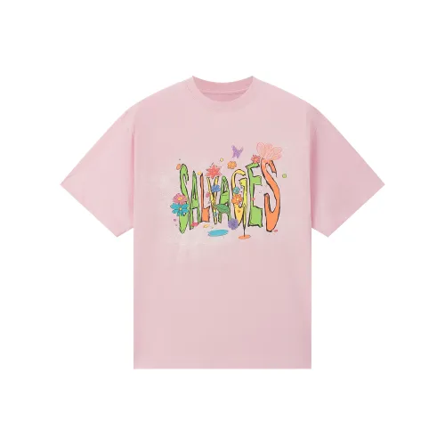 THE SALVAGES FASHION CLUB 핑크 남녀공용 티셔츠