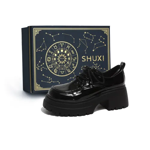 SHUXI Casual Single Shoes 6.5cm Women's Black