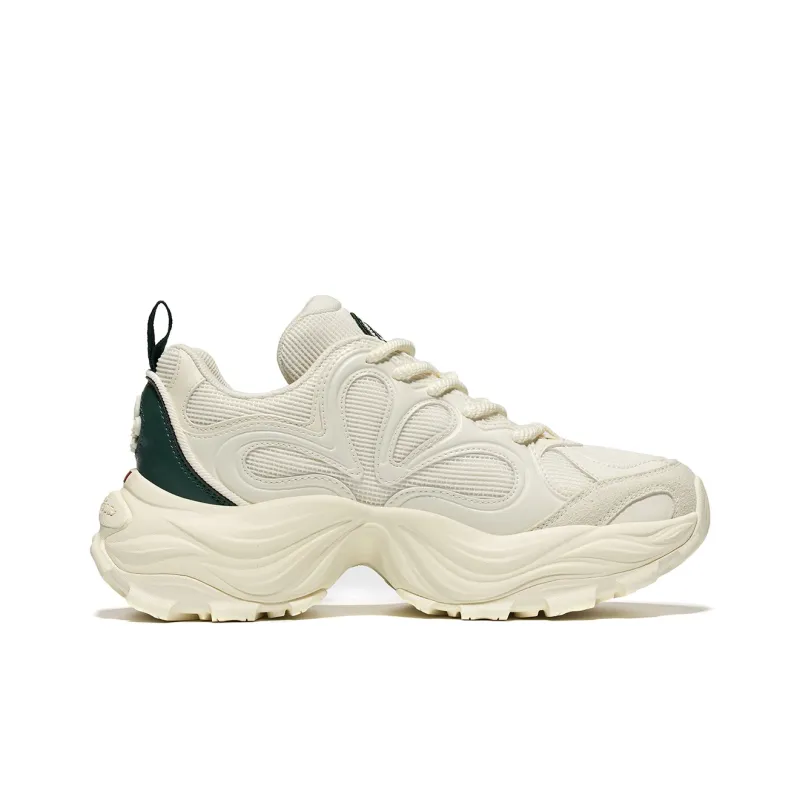 Palladium Breathable Height Increase Low Top Chunky Sneakers Women's Beige-1