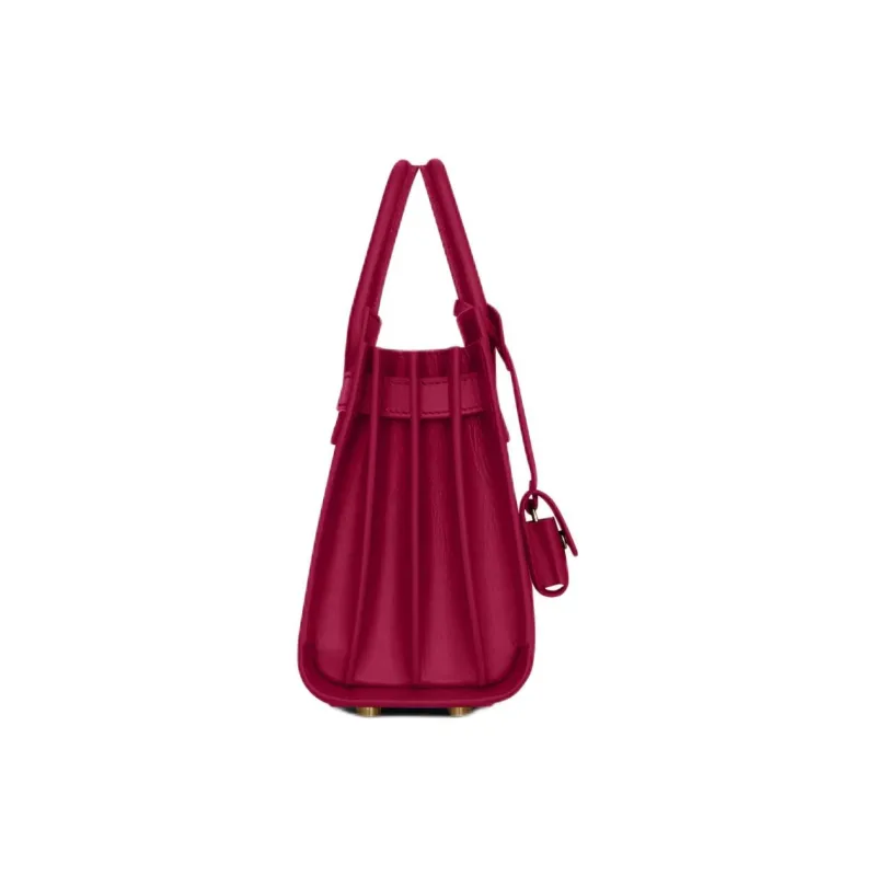 SAINT LAURENT SAC DE JOUR Calfskin Shoulder Bag, Crossbody Bag, Handbag Nano Women's Raspberry Pink-2