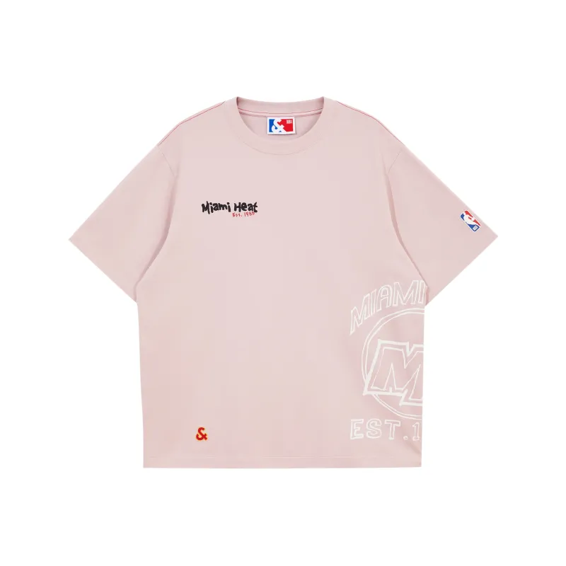 JACK&JONES T Shirts Unisex Light Pink C19-0