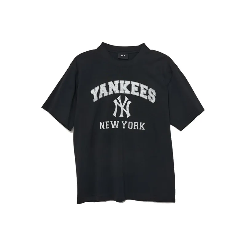 MLB Varsity Overfit New York Yankees T Shirt Unisex Black-0