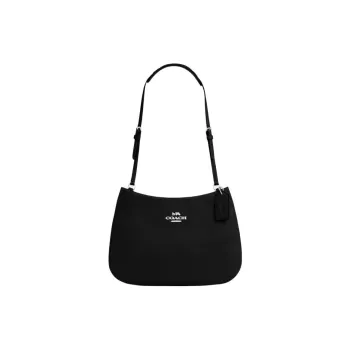 COACH Penelope Leather Underarm Shoulder Bag, Crossbody Bag, Handbag Medium Size Women's Black